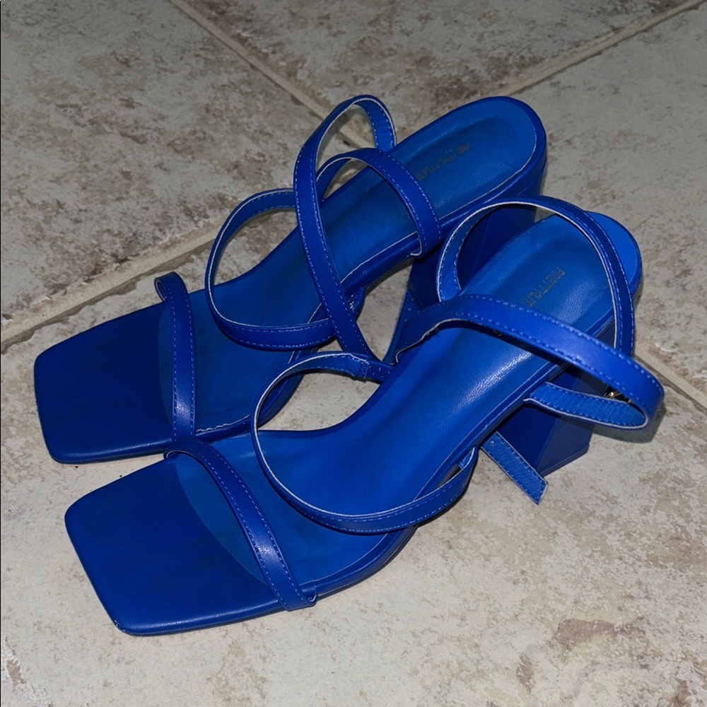 Blue Strappy Heels